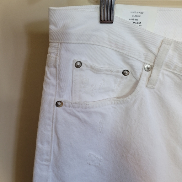 NWT Agolde Jamie Button Fly Distressed High Rise Size 32 - Picture 10 of 13